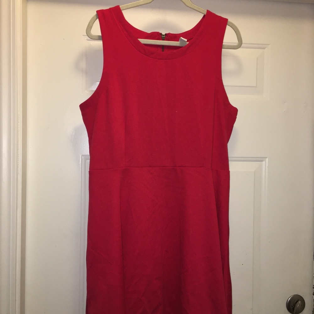 Old Navy sleeveless Red A-line Zipper Back Dress